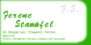 ferenc stampfel business card